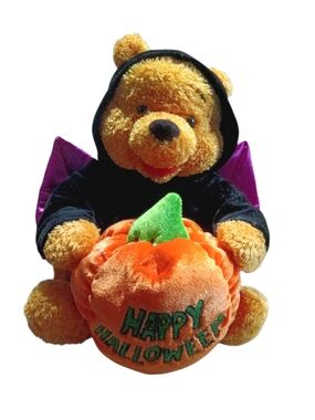 Disney Pooh Bear Halloween Bat Stuffy 10"